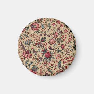 アンティークな刺繍の花のインテリア装飾 マグネット