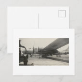 アンティークな実写の第二次世界大戦B-29爆撃機 ポストカード (正面/裏面)