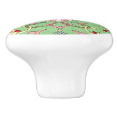 アンティークな東洋の花の陶器の取っ手 セラミックノブ (側面)