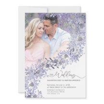 アンティークな水彩写真の花嫁入場ウェディングペーパーインビテーション