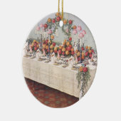 アンティークな結婚式の宴会テーブル セラミックオーナメント (右)