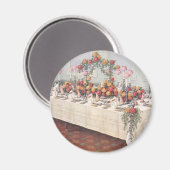 アンティークな結婚式の宴会テーブル マグネット (正面/裏面)