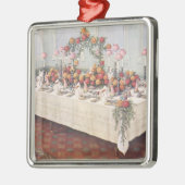 アンティークな結婚式の宴会テーブル メタルオーナメント (左)