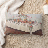 アンティークな結婚式の宴会テーブル ランバークッション (ブランケット)