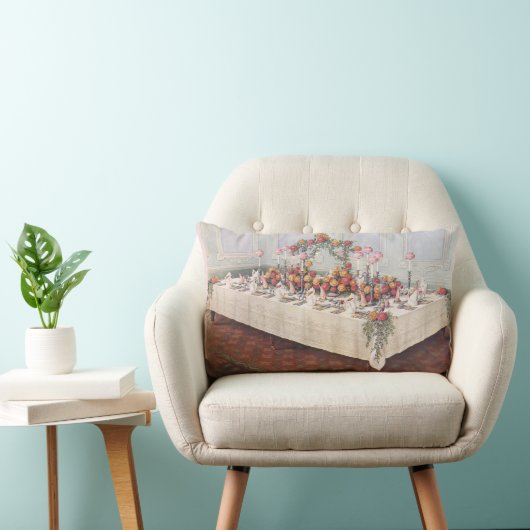 アンティークな結婚式の宴会テーブル ランバークッション (椅子)