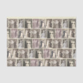 アンティークな花嫁と新郎の肖像画 - ウェディング コラージュ 薄葉紙 (正面)