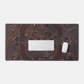 アンティークな革の古書 デスクマット (キーボード&マウス)