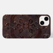 アンティークな革装丁の古書 Case-Mate iPhoneケース (裏面 (横))