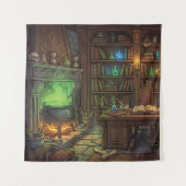 アンティークな魔女と魔法使いのホームスタジオ タペストリー (正面)