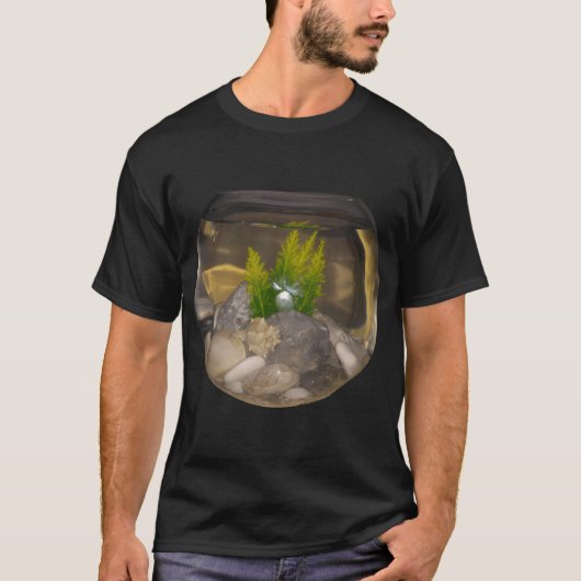 アンティークな魚の版画 Tシャツ (正面)