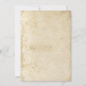 アンティークによって汚されるペーパー招待状 招待状 (裏面)