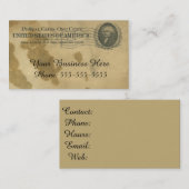 アンティークによって汚されるペーパー郵便はがきの名刺 名刺 (正面/裏面)