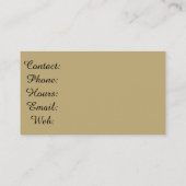 アンティークによって汚されるペーパー郵便はがきの名刺 名刺 (裏面)