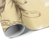 アンティークのくまおよび蜂蜜 ラッピングペーパー (ロールコーナー)