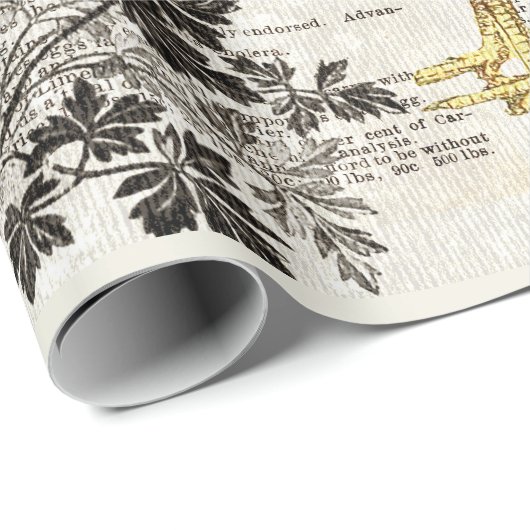 アンティークのばら園芸アズエフエメラ ラッピングペーパー (ロールコーナー)