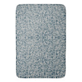 アンティークのアウト擦り切れたの葉青い背景 バスマット (正面縦)