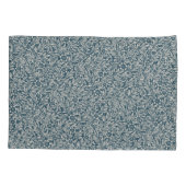 アンティークのアウト擦り切れたの葉青い背景 枕カバー (裏面-左)