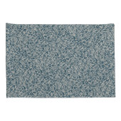 アンティークのアウト擦り切れたの葉青い背景 枕カバー (裏面-右)