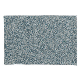 アンティークのアウト擦り切れたの葉青い背景 枕カバー