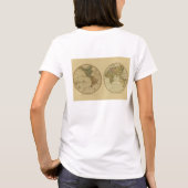 アンティークのウィリアムFaden著1786年の世界地図 Tシャツ (裏面)