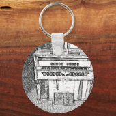 アンティークのオルガン音楽 キーホルダー (正面)