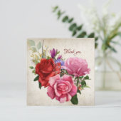 アンティークのバラ サンキューカード (スタンド正面)