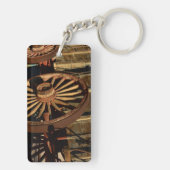 アンティークのラバの列車の荷車 キーホルダー (裏面)