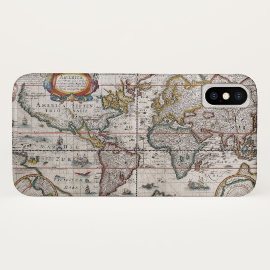 アンティークの世界地図の電話ケース Case-Mate iPhoneケース (裏面(横))