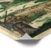 アンティークの世界地図ポスター ポスター (角)