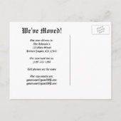 アンティークの世界地図、アドレスのヴィンテージ変更 案内ポストカード (裏面)