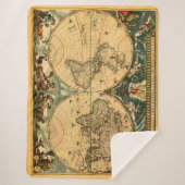 アンティークの世界地図 – ジョアンブレウ – 1664 シェルパブランケット (正面)