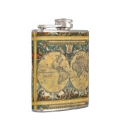 アンティークの世界地図 – ジョアンブレウ – 1664 フラスク (右)