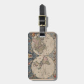 アンティークの世界地図:歴史風刺画 ラゲッジタグ (正面縦)