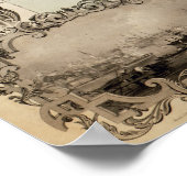 アンティークの世界地図byジョン・コルトン, circa 1854 ポスター (角)