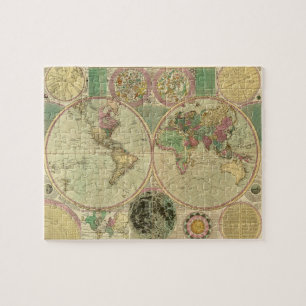 アンティークの世界地図Carington Bowles, circa 1780 ジグソーパズル