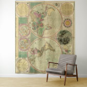 アンティークの世界地図Carington Bowles, circa 1780 タペストリー (インサイチュ)
