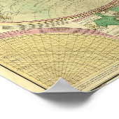 アンティークの世界地図Carington Bowles, circa 1780 ポスター (角)