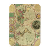 アンティークの世界地図Carington Bowles, circa 1780 マグネット (縦)