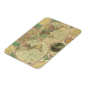 アンティークの世界地図Carington Bowles, circa 1780 マグネット (左側)