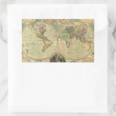 アンティークの世界地図Carington Bowles, circa 1780 長方形シール (バッグ)