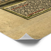 アンティークの世界地図Johann Baptist Homann, 1716 ポスター (角)