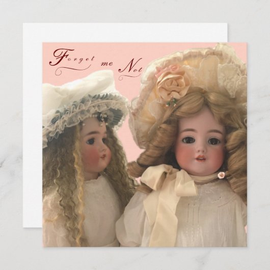 アンティークの人形のノテカード ノートカード (正面/裏面)