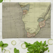 アンティークの古いマップインスパイア キッチンタオル (折り畳み)