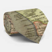 アンティークの古いマップインスパイア ネクタイ (ロール)