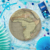 アンティークの古いマップインスパイア ペーパープレート (パーティー)