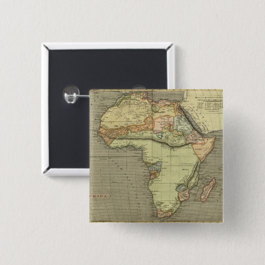 アンティークの古いマップインスパイア 缶バッジ (正面&裏面)