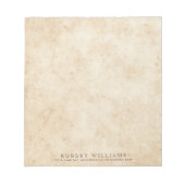 アンティークの古い紙ヴィンテージ羊皮質名 ノートパッド (正面)