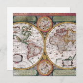 アンティークの古地図にインスパレーションを受けたデザイン（12） (正面/裏面)