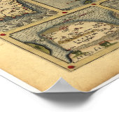 アンティークの地図と旅行に出かけよう。 ポスター (角)