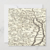 アンティークの地図イスラエルバーミッツバ招待状 招待状 (正面)